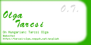 olga tarcsi business card